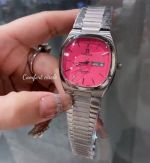 Ladies Omega Seamaster Vintage Quartz Movement 36MM Pink Dial Lady Watch